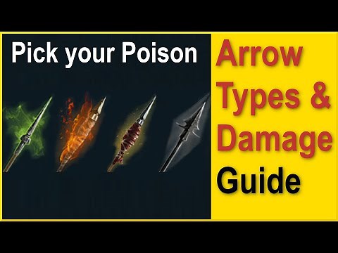 Assassins Creed Odyssey - Arrow Types & Damage Guide - Fire, Poison, Death Arrows Comparison!