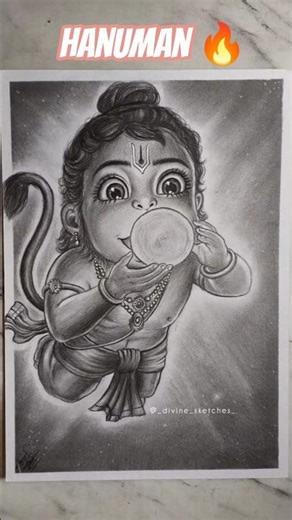 Hanuman 🔥 | hanuman drawing easy| how to draw hanuman #hanuman #siyaram #trustgod #trending #viral