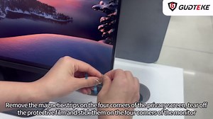 Magnetic Computer Privacy Screen 24 inch, Hanging Privacy Screen for Computer Monitor for 16:9 Frameless Monitor, Eye Protection Anti Glare Anti Blue Light Filter