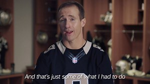 Drew Brees earned the right to wear authentic Official NFL Shop gear… but you can also get it at NFLShop.com. #FootballisFamily | NFL