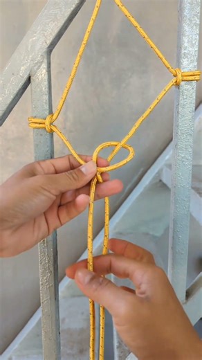 easy tie rope net knot tip and trick.