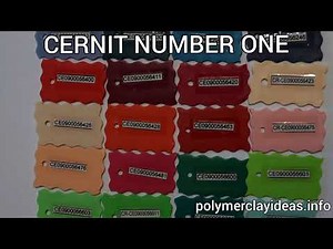 Polymer clay Cernit. Series, codes, color palette.