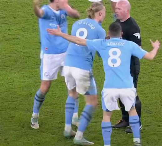 This was Haaland who shouted and confronted the referee on the pitch and even later posted “Wtf” on social media.The FA looked into it, but he escaped no ban, no suspension because he’s not MaguireGuess what punishment they later gave to them? 😭