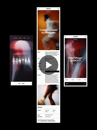 One of my concepts for a fashion app! CONTRA® // App_Concept vol.1.2 Jan•”26 | Serhii Polyvanyi