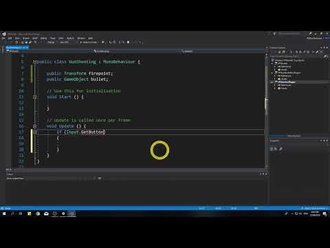 Beginner Unity 3D: First Person Shooter 5- Instantiate/spawn objects and shoot bullets