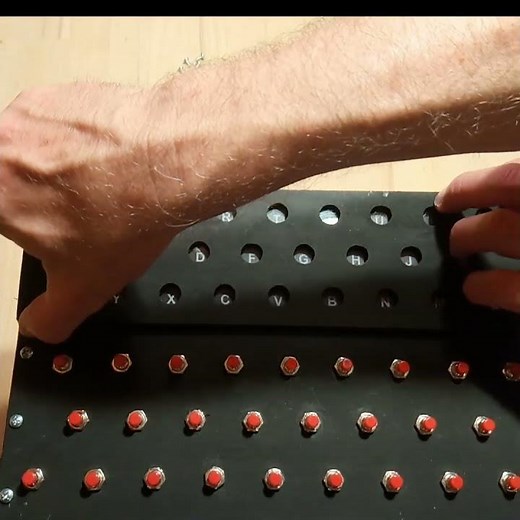 Enigma Output Panel Assembly with Light Bulbs #retrocomputing #enigma