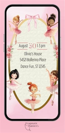Tutu Cute Ballerina Birthday Invite Short #invitationvideo