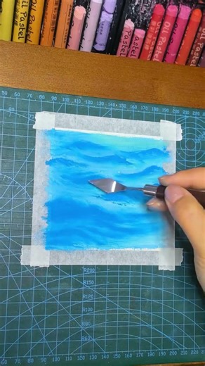 Quick Oil Pastel Sea Scene Tutorial: Paint in 30 Minutes
