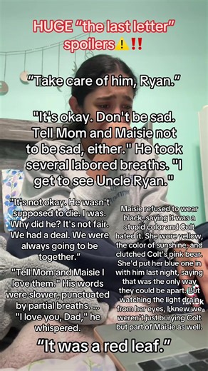 peep my live reaction to all of these in the back i was genuinely sobbing #colt #thelastletter #rebeccayarros #sadbooks #cry