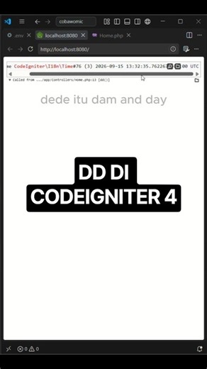 CodeIgniter 4: Menggunakan Fungsi dd() (Dump and Die)