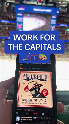 Proud to have created key art for the @Washington Capitals Country Music Night (and saw Ovi score). Can officially mark the NHL off my design bucket list. Just leaves the MLS 🤔🤔 #SportsDesign #SMSports #Capitals #ALLCaps #Ovechkin