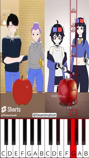 Magic Show that Makes Clothes Disappear Original x Animation (@tieanimation) - Octave Piano Tutorial