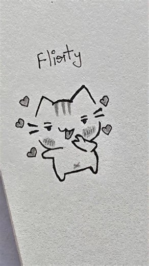 How to draw a cute cat easily ✨ #art #drawing #cat #howtodraw #tutorial