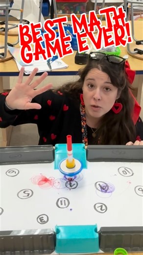 Ms. Potts K-5 Art Teacher 🎨 on Instagram: "Marker beyblades… ahem, @crayola Color Whirls helped us do some quick math fact check ups before launching into two step word problems today 🎯🌀 YES being an art teacher is the most fun job in the world… even when I’m teaching math intervention. Movement, creativity, engagement = kids who WANT to do math in the art room. Win. 🙌 #elementaryteacher #artteacher #elementaryartteacher #teachersofinstagram #teacherlife #iteachart #elementarymath #mathisfun