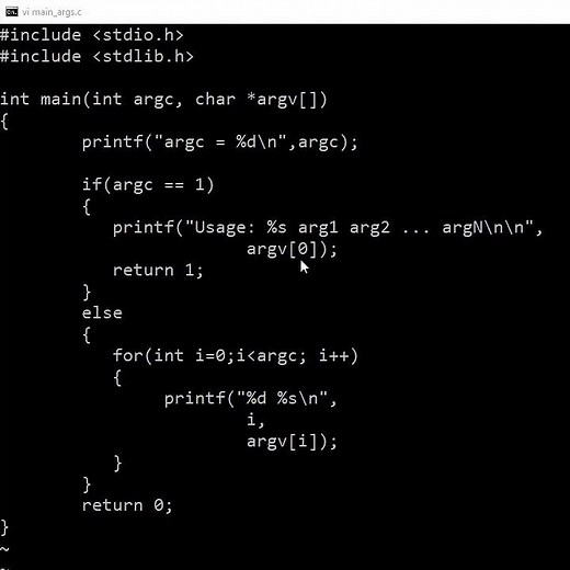 Lesson 28: How to Pass and read command line arguments in C Programming using ARGC and ARGV. #shorts