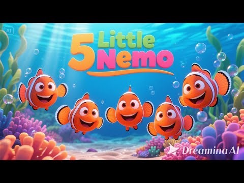 5 Little Nemo | Cute Fish Counting Song for Kids #kidssongs