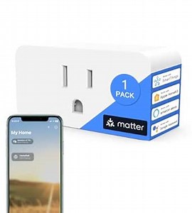 New One Outdoor Smart Plug, 2.4G WiFi Outdoor Outlet with Dual Outlets, Compatible with Alexa, Google Home, Smart Life, Wireless Voice Remote Control, IP65 Waterproof, 125V 15A ETL FCC Certified