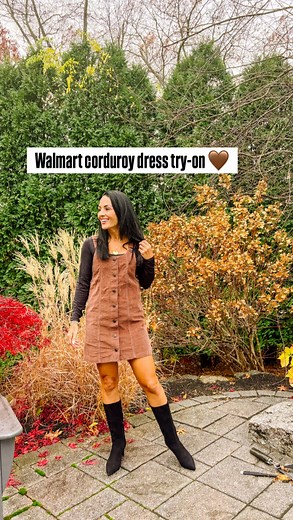 Tried on this corduroy dress from Walmart and… it’s an instant yes. 🤎 Soft, cute, and so easy to wear — definitely a fall staple. #WalmartFinds #WalmartFashion #FallStyle #CorduroyDress #AffordableOutfits #FallOutfitIdeas #TryOnHaul #FallFashion2025 | Laura J Pizzuti