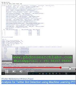 Analysis for Twitter Bot Detection using Machine Learning PYTHON PROJECT