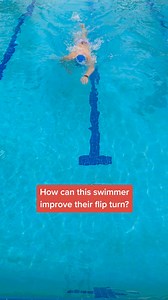 This swimmer needs some help! What would you tell him to work on to improve his flip turn? 🧐 Learn how to do a perfect flip turn ➡️ http://bit.ly/3YKghL7 | MySwimPro