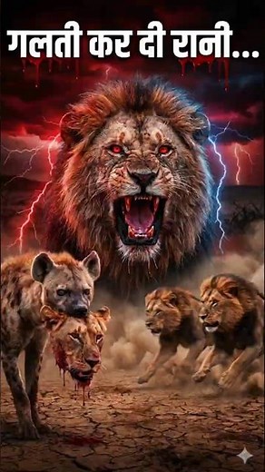 Hyena Queen’s Biggest Mistake 😱 | Lion King’s Brutal Revenge | Jungle Story #scarfacelion #shorts