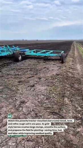 Heavy-Duty Soil Clod Crusher Leveler 🚜 #FarmingTech #AgriMachinery #SoilPrep