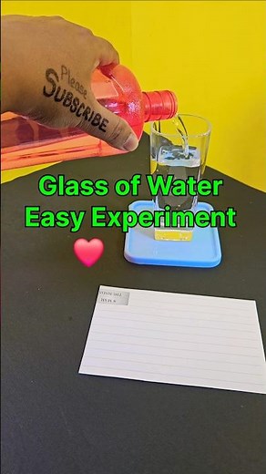 How Paper will Stick with a Glass of Water Easy Science Experiment ❤️ #diy #shorts #ytshorts