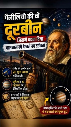 How Galileo Changed Astronomy Forever! 🔭 | Discovery of Jupiter's 4 Moons #shorts