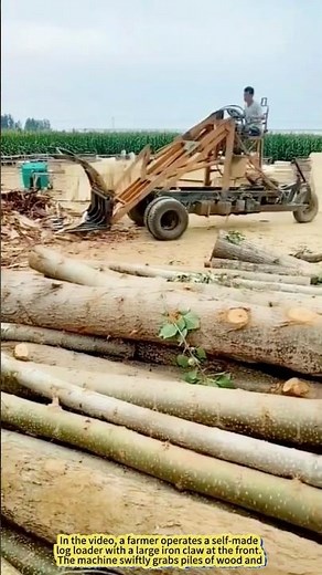 Power Claw in Action: Farmer’s DIY Loader Grabs Logs Like a Pro!