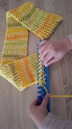 Knitting loom for beginners step by step #knitting #scarf #crochet #knitting_loom_eljammari