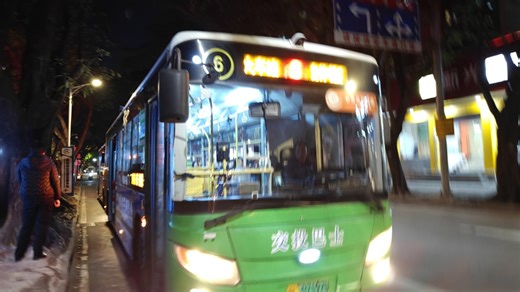 [改线前走向，回到惠州作，夜景CBD，开门较慢]惠州公交6路乘坐区间原速（火车站-口腔医院[第九中学]）07197D