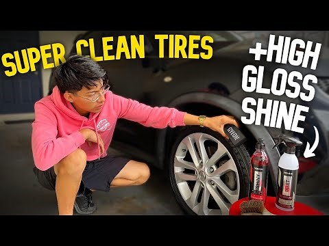 How To Super Clean New Tires and Make Them Look Shiny! - Detailing Beyond Limits
