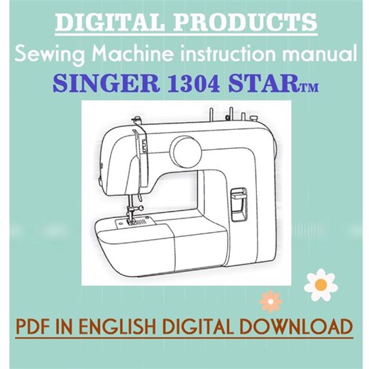 Sewing Machine Manual Singer Star TM 1304 Instruction Manual PDF in English (SM002) - Etsy
