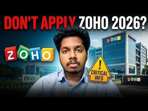 Trying for Zoho Jobs 2026? Don’t Apply Before Watching This