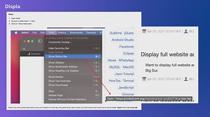 Display Safari URL address link on hover