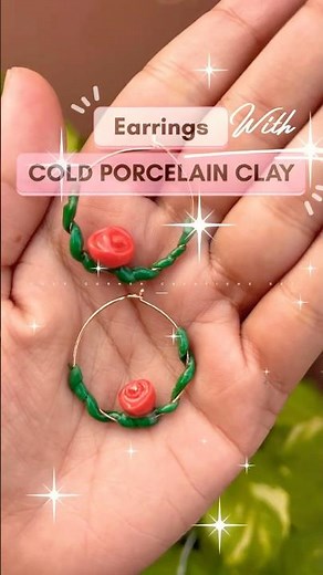😱easy cold porcelain earrings #diy #viral #trending #shortvideo #shortsfeed #shorts #laxmimahen
