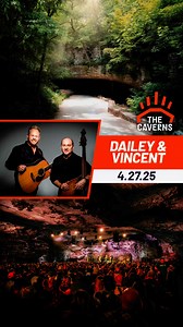 We're playing one of the coolest venues on Earth—under it, actually. On April 27th, we’re back at The Caverns’ world-famous underground concert hall in Grundy County, TN. Make it more than a show—take a cave tour, camp under the stars, or glamp in a yurt. Grab your reserved seats today! | Dailey & Vincent