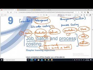Job, Batch and Process Costing