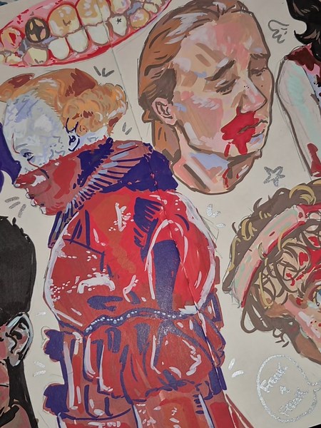 Creative Blood Art with Acrylic Markers and Paint Pens