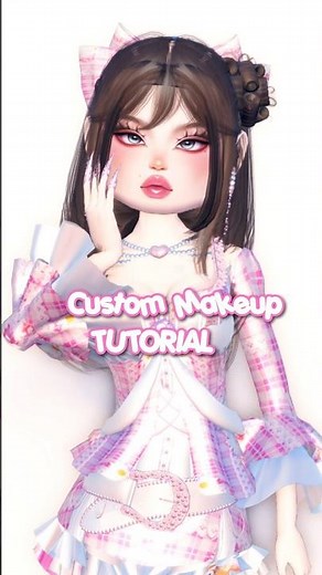 BEST Custom Makeup tutorial in DTI #dti #dresstoimpress #dtiroblox #viralshorts #fyp