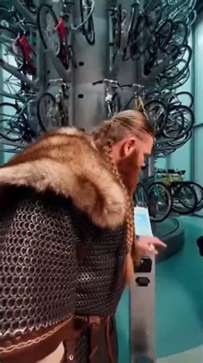 Viking vs. Bike Carousel — Modern Longship? #VikingInGermany #Comedy #CultureMix
