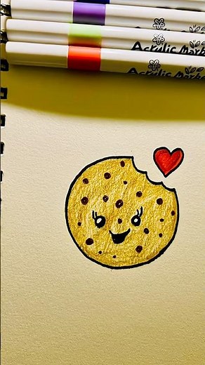 This Happy Cookie Will Make Your Day! 🍪💖 #shorts #youtubeshorts #artshorts #shortsfeed #ytshorts