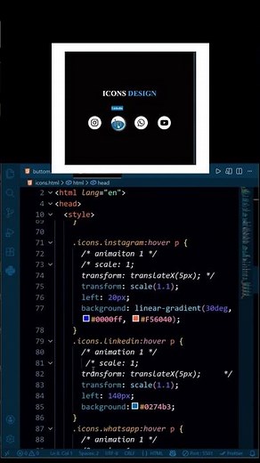 Building a socail media icon design for website using html and CSS | Website Projects