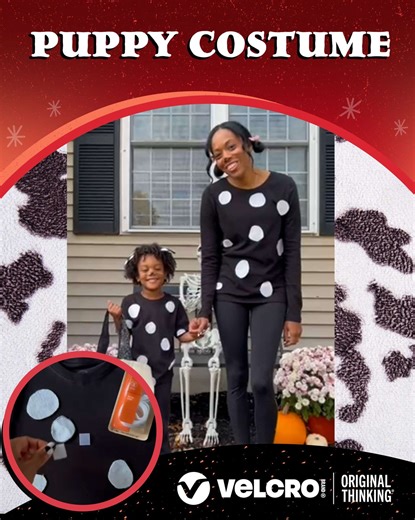 This is the cutest mother & son costume using VELCRO® Brand Sticky Back for Fabrics—no sewing, just sticking! Easy, fun, and paw-sitively adorable. | Velcro Brand