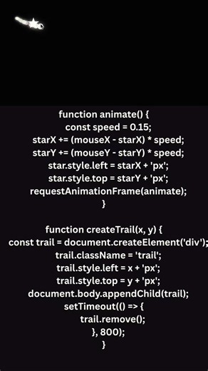 Star ⭐ Style Interactive Cursor HTML/CSS/JS #shorts #viral #codingmotivation #javascript