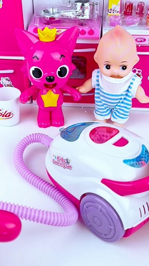 Satisfying with Unboxing & ReviewMiniature Vacuum and Pinkfong Cleaning Set Toys | ASMRVideos #satisfying #unboxing #pinkfong #asmr #shorts #subiunboxingtoys | Subi Unboxing Toys