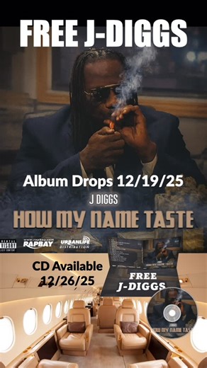 Rapbay.com | FREE J-DIGGS! New album drops TONIGHT at 9PM West Coast time 🌎 “How My Name Taste” 14 tracks. Worldwide release. CD 💿 will be in stock... | Instagram
