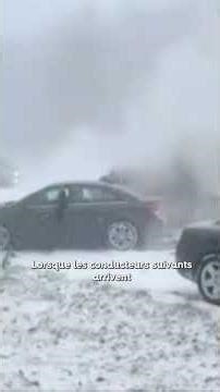 Un carambolage à cause d’une tempête de neige