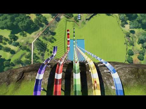 Testing different angles of water slides. PART 2 (Planet Coaster 2)