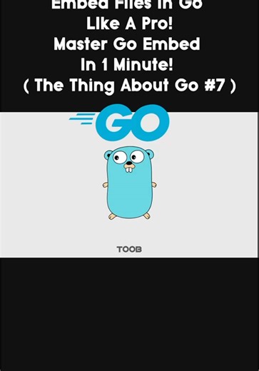 Ever seen a Gopher this happy? 🐹🎉 Watch how GoLang v1.16 embeds your config files directly into your binary with //go:embed. Pure magic! 🪄💻 🎯 Clean deployments 🚫 No external file issues 🔥 CLI game-changer! 🎵 Music track : Downtown by Moavii 🔗 Source: https://freetouse.com/music 🆓 Free To Use Music for Video #go #golang #learncoding #devtok #programmingtips #programming #backenddeveloper #codetok #techshorts #concurrency #parallelism #Fyp #shorts #LearnOnTikTok